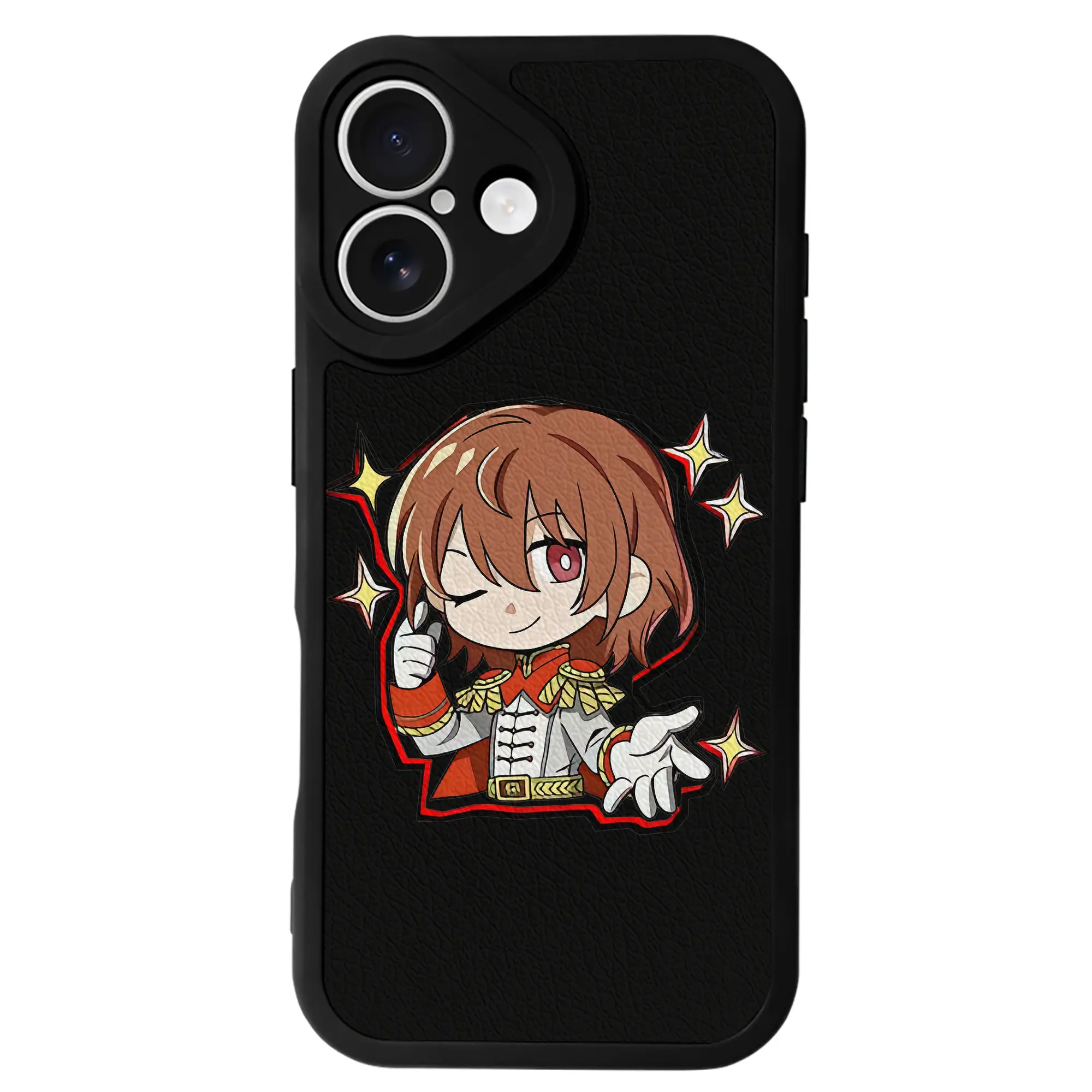 ペルソナ グッズ,明智吾郎 - IPhone 16シリーズ対応 ・ シリコンスマホケース ・ レザー調 ・ 高精度フィット ・ 耐衝撃 ・ ワイヤレス充電対応 ・ 精密カット